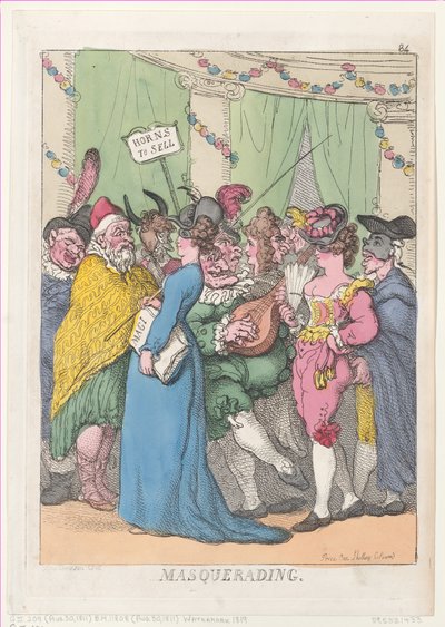 Masquerading, [30 Ağustos 1811], yeniden basıldı., [30 Ağustos 1811], yeniden basıldı. by Thomas Rowlandson