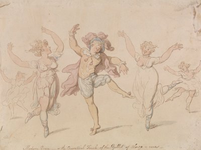 Modern Zarafet... Alonzo e Cara'nın Balesi by Thomas Rowlandson