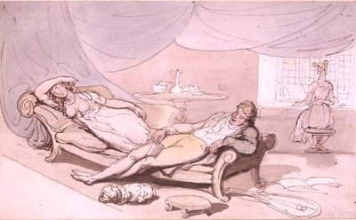 Evde Müzik (kalem ve mürekkep, sulu boya) by Thomas Rowlandson