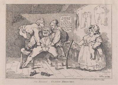 Yeni İcat Edilen Elastik Pantolon, 1 Kasım 1784., 1 Kasım 1784. by Thomas Rowlandson