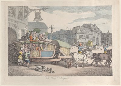 Paris Çalışkanlığı, ca. 1810., yaklaşık 1810. by Thomas Rowlandson