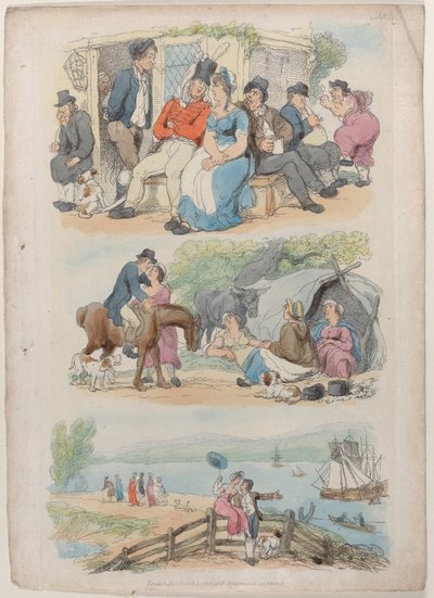 Levha 4: İşe Alma, Minyatürde Dünyadan, 1816., 1816. by Thomas Rowlandson