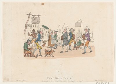 Pont Neuf, Paris, 1 Mayıs 1803., 1 Mayıs 1803. by Thomas Rowlandson