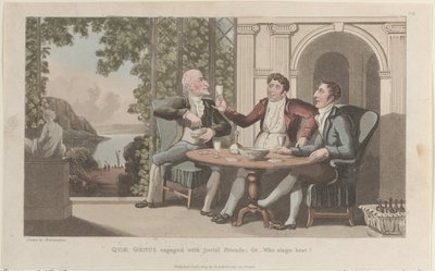 Quae Genus, The History o..., 1 Ocak 1822'den Neşeli Arkadaşlarla Nişanlandı, Or-Whos Best Sings. by Thomas Rowlandson