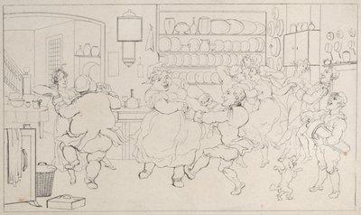Mutfak Sporlarında Quae Cinsi, Johnny Quoe Cinsinin Tarihinden: Küçük..., 1822. by Thomas Rowlandson