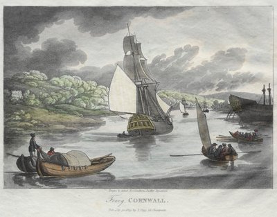 Doğadan Rowlandsson Eskizleri: Fowey, Cornwall, 1809. by Thomas Rowlandson