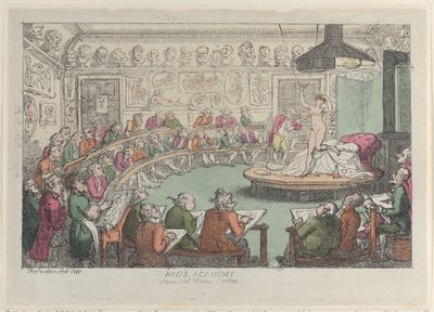 Kraliyet Akademisi, Somerset House, Londra, 1801-11., 1801-11. by Thomas Rowlandson
