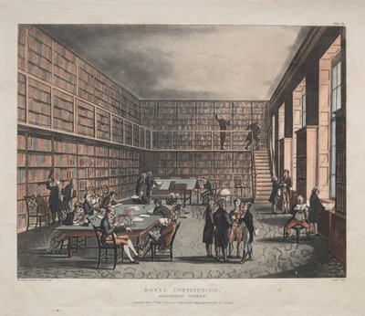 Kraliyet Kurumu, Albemarle Caddesi, 1809. by Thomas Rowlandson