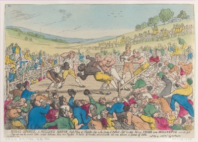 Kırsal Sporlar, Bir Değirmen Maçı, 29 Eylül 1811., 29 Eylül 1811. by Thomas Rowlandson