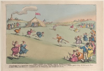 Kırsal Sporlar veya Olağanüstü Kriket Maçı, 10 Ekim 1811., 10 Ekim 1811. by Thomas Rowlandson