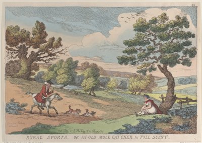 Kırsal Sporlar veya Tam Kokuda Eski Köstebek Avcısı, 31 Ağustos 1811., 31 Ağustos 1811. by Thomas Rowlandson