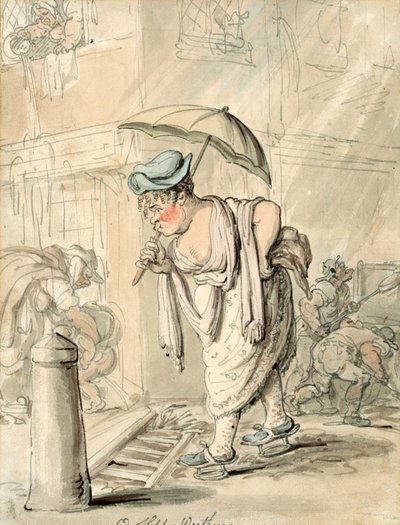 üzgün özensiz hava by Thomas Rowlandson