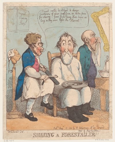 Bir Ormancıyı Tıraş Etmek, 15 Ağustos 1800., 15 Ağustos 1800. by Thomas Rowlandson