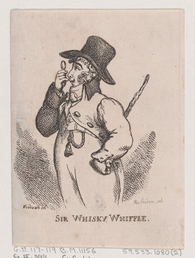 Sir Whiskey Whiffle, Nisan 1808., Nisan 1808. by Thomas Rowlandson