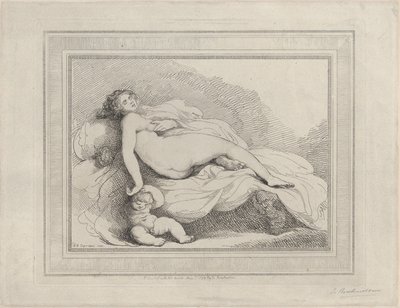 Uyuyan Venüs ve Aşk, 1799., 1799. by Thomas Rowlandson