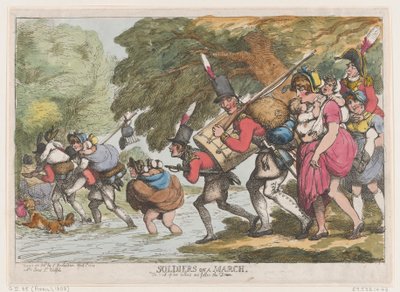 Askerler, 1 Mart 1808., 1 Nisan 1808. by Thomas Rowlandson