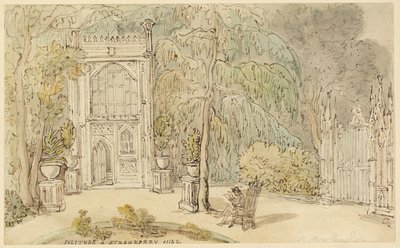 Strawberry Hill'de Yalnızlık by Thomas Rowlandson