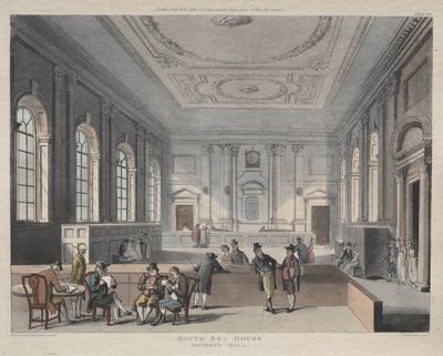 Güney Denizi Evi, Temettü Salonu by Thomas Rowlandson