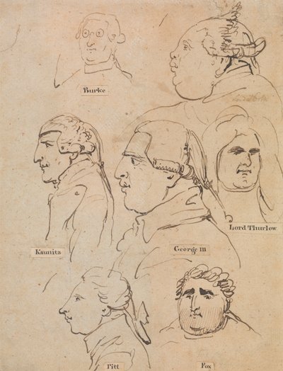 George III ve Devlet Adamları Çalışmaları by Thomas Rowlandson