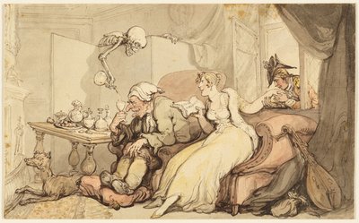 Balayı için Çalışma by Thomas Rowlandson
