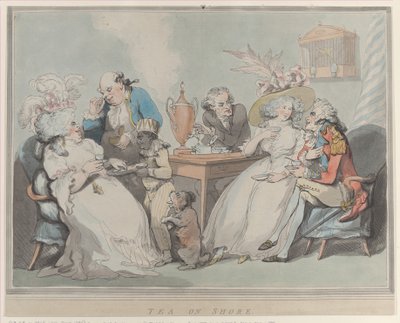 Sahilde Çay, 1785-94., 1785-94. by Thomas Rowlandson