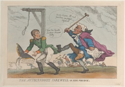 Sevecen Elveda veya Tekme Tekme, 17 Nisan 1814., 17 Nisan 1814. by Thomas Rowlandson