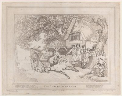 The Life of a Racehorse veya The High-Mettled Racer'dan Araba Atı, 20 Temmuz..., 20 Temmuz 1789 by Thomas Rowlandson