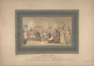 Banyo Rahatlığı ve Halk Kahvaltısı, 1780-1827. by Thomas Rowlandson