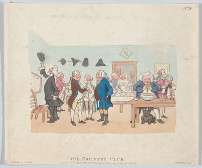 The Country Club, 7 Nisan 1803., 7 Nisan 1803. by Thomas Rowlandson