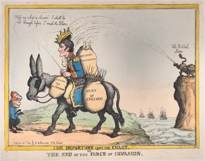 Sahilden Ayrılış veya İstila Farcesinin Sonu, 1 Ekim 1805., 1 Ekim 1805 by Thomas Rowlandson