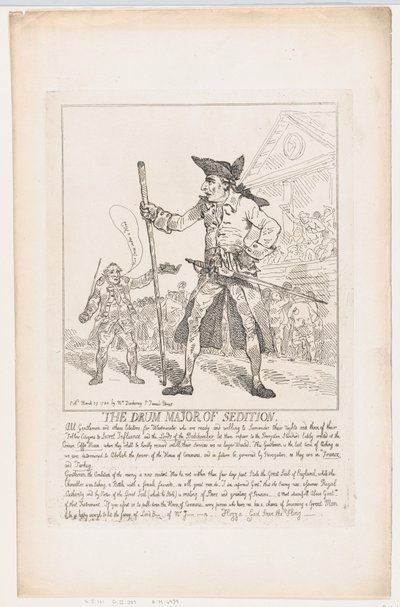 The Drum Major of Sedition, 29 Mart 1784., 29 Mart 1784. by Thomas Rowlandson