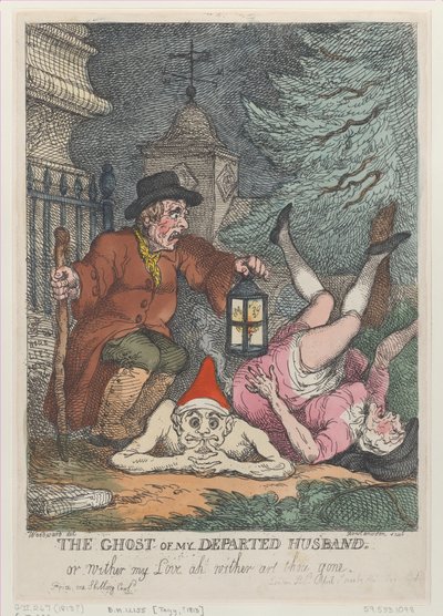 Ayrılan Kocamın Hayaleti, ya da Aşkımı Soldur ah sen de gittin, Nisan..., 1 Nisan 1808. by Thomas Rowlandson