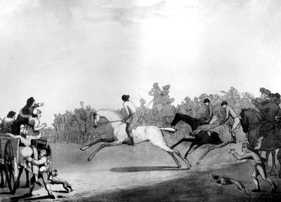 Yüksek Mettled Yarışçı, 1789. by Thomas Rowlandson