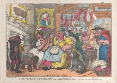 Ailenin Umutları veya Tatillerde Evde Bayan Marrowfat, 1809-13., 1809-13. by Thomas Rowlandson