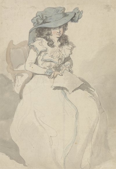Aşk mektubu, c.1790 (kalem & mürekkep ve kağıt üzerine sulu boya) by Thomas Rowlandson