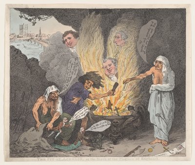 Acheron Çukuru veya İngiltere Vebalarının Doğuşu, 28 Ocak 1784., 28 Ocak 1784. by Thomas Rowlandson