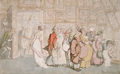 Portre Ressamı Giriş Odası, 1809 by Thomas Rowlandson