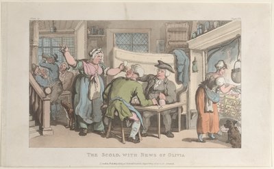 The Scold, Wakefield Papazından Olivia Haberleriyle, 1 Mayıs 1817., 1 Mayıs 1817. by Thomas Rowlandson