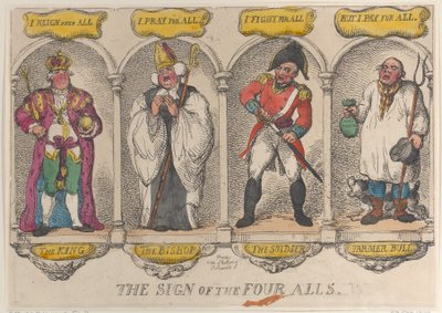 Dört Tümün İşareti, 1810., 1810. by Thomas Rowlandson