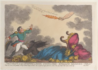 Kıtanın Tiranı Düştü, Avrupa Özgür, İngiltere Seviniyor, 1 Mayıs 1814., 1 Mayıs 1814. by Thomas Rowlandson