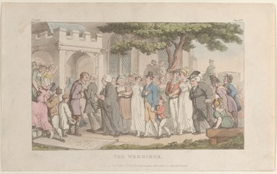 Düğünler, Wakefield Papazından, 1 Mayıs 1817., 1 Mayıs 1817. by Thomas Rowlandson