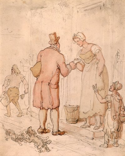 Postacı, 19. yüzyılın başlarında by Thomas Rowlandson