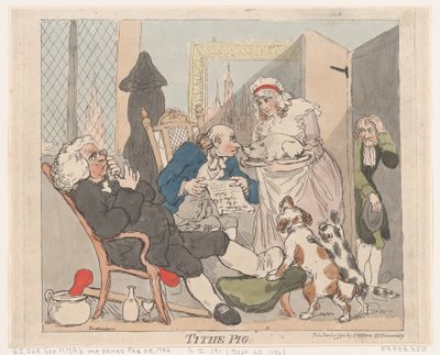Tithe Pig, 1 Ocak 1790., 1 Ocak 1790. by Thomas Rowlandson