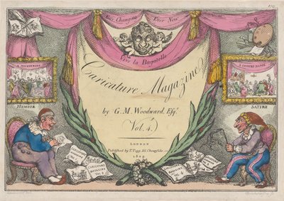 Başlık Sayfası, The Caricature Magazine, G. M. Woodward, Cilt. 4, 1809., 1809. by Thomas Rowlandson