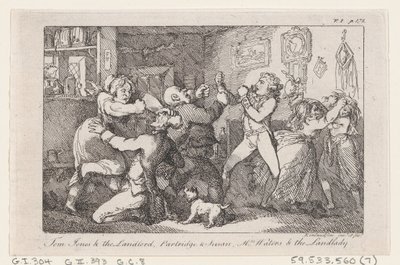 Tom Jones ve Ev Sahibi, Keklik ve Susan, Bayan Waters ve Ev Sahibi, Tarihten ..., 1792. by Thomas Rowlandson