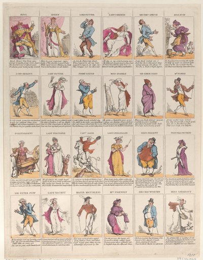 On İkinci Gece Karakterleri, 1811., 1811. by Thomas Rowlandson
