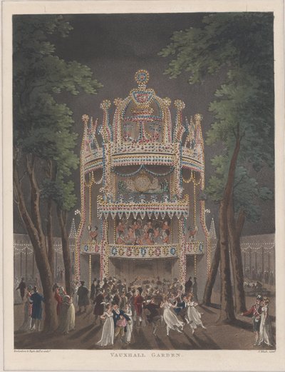 Vauxhall Bahçesi, 1809., 1809 by Thomas Rowlandson