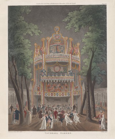 Vauxhall Bahçesi, 2 Ekim 1809., 2 Ekim 1809 by Thomas Rowlandson