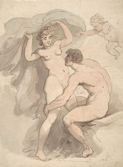Venüs, Anchises ve Aşk Tanrısı, 1780-1827. by Thomas Rowlandson