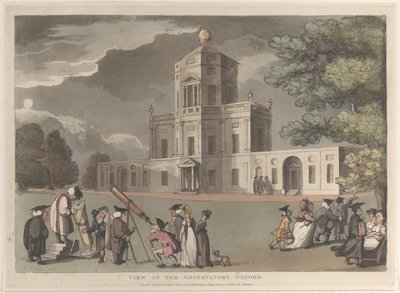 Gözlemevi görünümü, Oxford, 1 Mayıs 1810., 1 Mayıs 1810. by Thomas Rowlandson